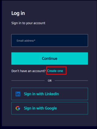 Sign In page